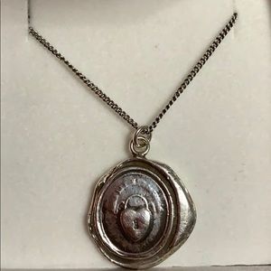 Pyrrha heart lock talisman necklace